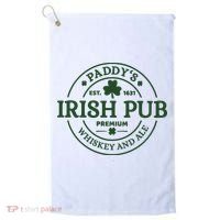 Paddy's Irish Pub Est 1631 Whiskey And Ale Irish St Patrick's Day Golf Towel thumb 0