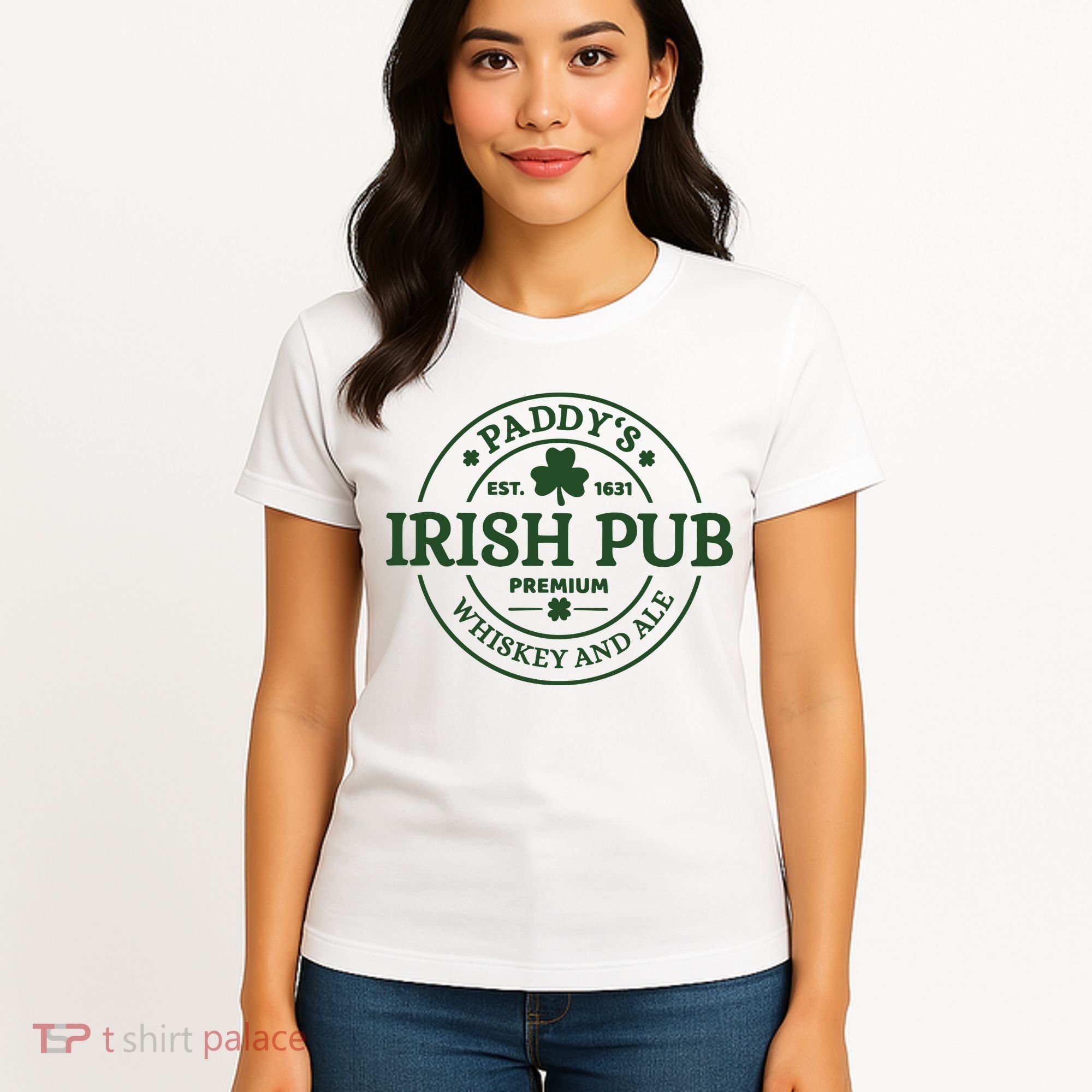 Paddy's Irish Pub Est 1631 Whiskey And Ale Irish St Patrick's Day Women's T-Shirt