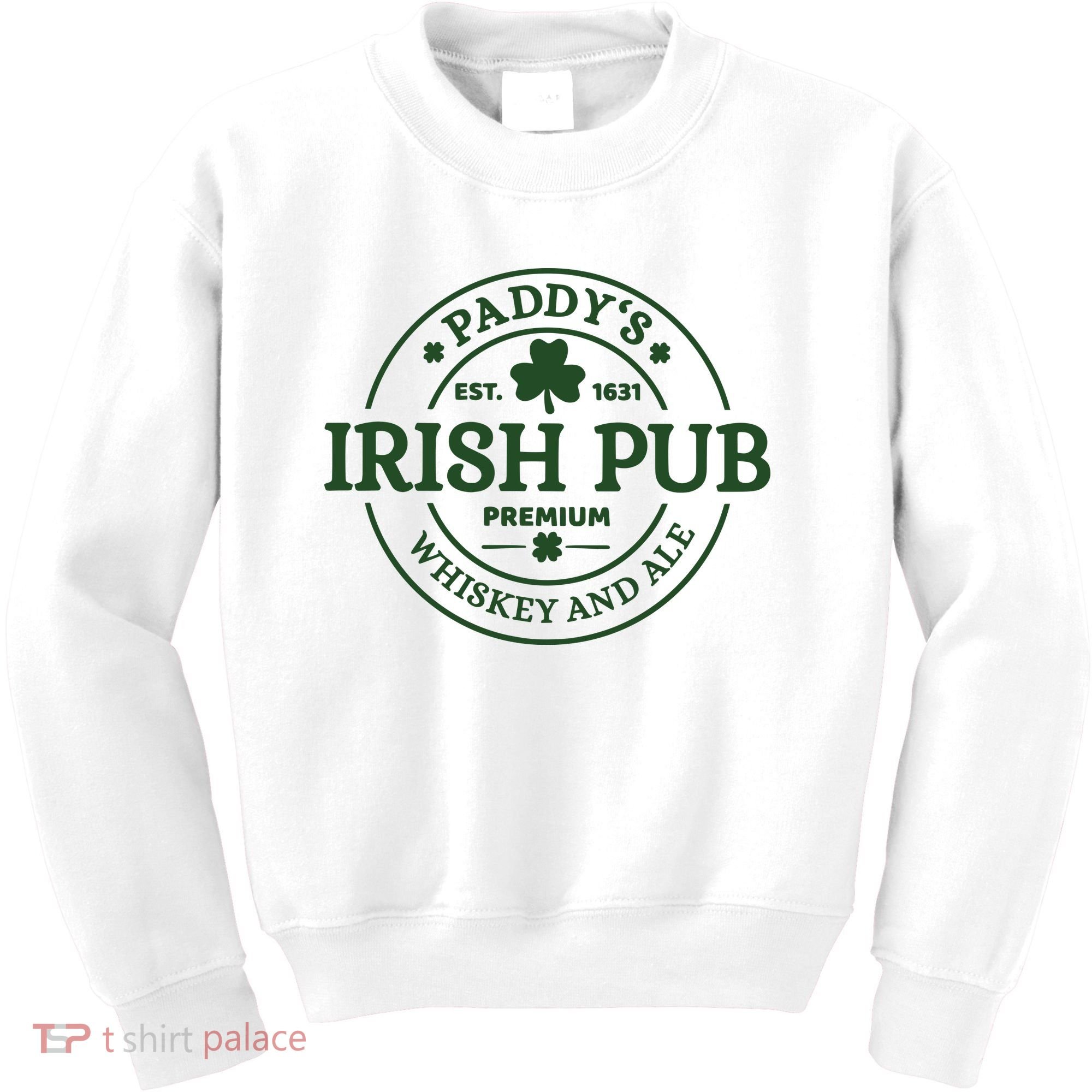 Paddy's Irish Pub Est 1631 Whiskey And Ale Irish St Patrick's Day Kids Sweatshirt