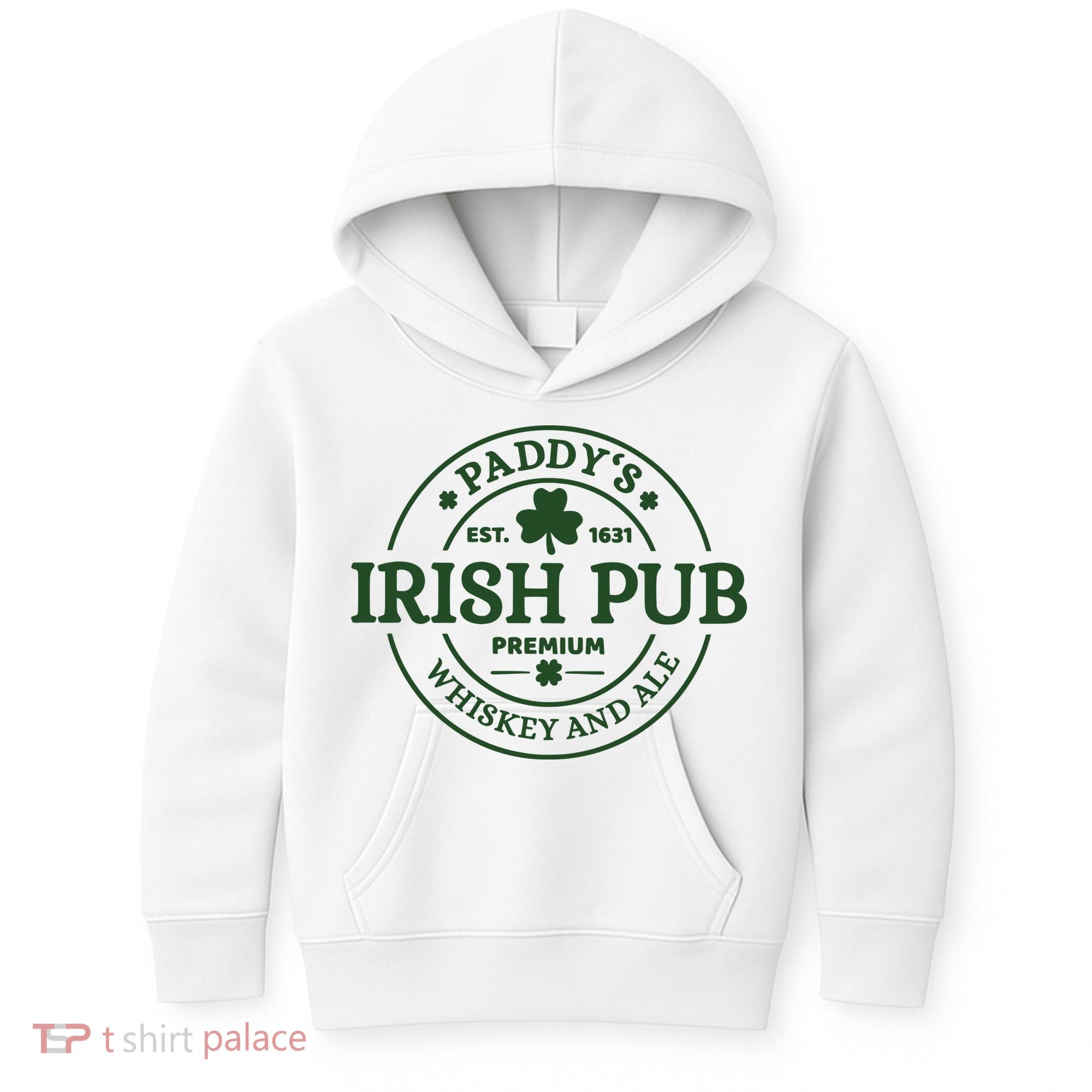 Paddy's Irish Pub Est 1631 Whiskey And Ale Irish St Patrick's Day Kids Hoodie