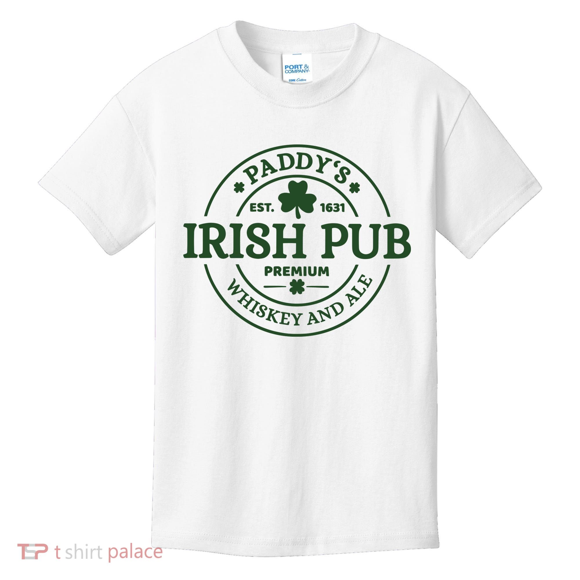 Paddy's Irish Pub Est 1631 Whiskey And Ale Irish St Patrick's Day Kids T-Shirt