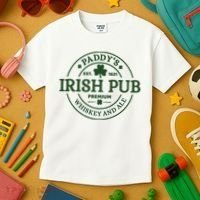 Paddy's Irish Pub Est 1631 Whiskey And Ale Irish St Patrick's Day Kids T-Shirt thumb 3