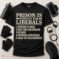 Prison Is Perfect For Liberals Cooling Performance Crew T-Shirt thumb 3