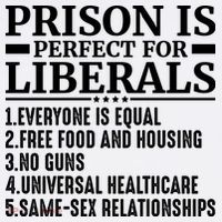 Prison Is Perfect For Liberals Garment-Dyed Sweatshirt thumb 2