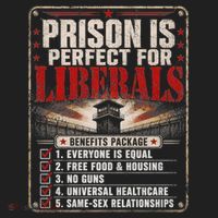 Prison Is Perfect For Liberals Funny Anti Liberal Quote Women's Sweatshirt thumb 2