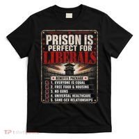 Prison Is Perfect For Liberals Funny Anti Liberal Quote T-Shirt thumb 0