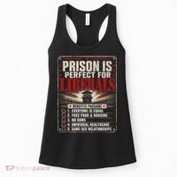 Prison Is Perfect For Liberals Funny Anti Liberal Quote Women's Tank Top thumb 0