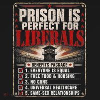 Prison Is Perfect For Liberals Funny Anti Liberal Quote Women's Tank Top thumb 5