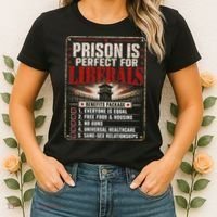 Prison Is Perfect For Liberals Funny Anti Liberal Quote Women's T-Shirt thumb 2