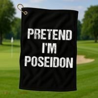 Pretend Im Poseidon Costume Greek God Halloween Party Golf Towel thumb 1