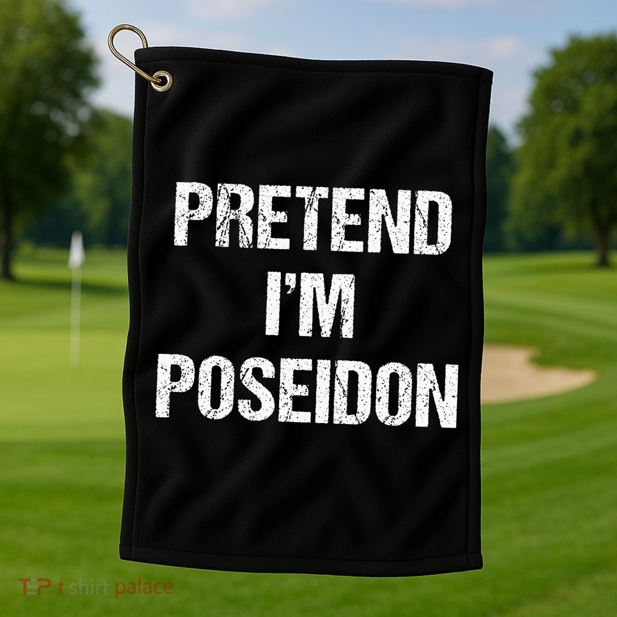 Pretend Im Poseidon Costume Greek God Halloween Party Golf Towel