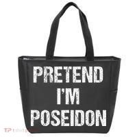 Pretend Im Poseidon Costume Greek God Halloween Party Tote Bag thumb 0