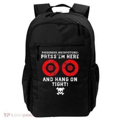 Passenger Instructions Press Em Here Backpack