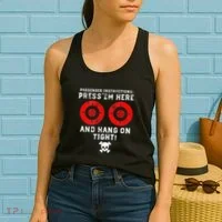 Passenger Instructions Press Em Here Women's Tank Top thumb 2