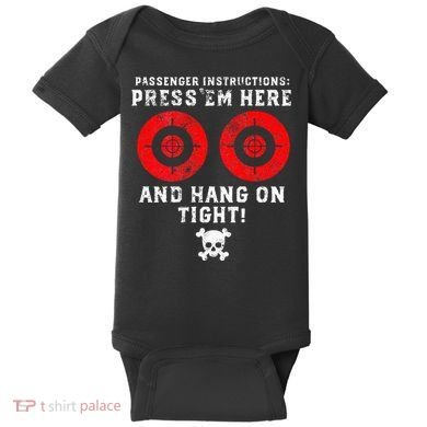 Passenger Instructions Press Em Here Baby Bodysuit