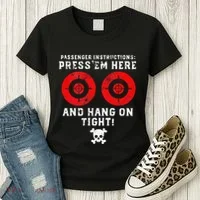Passenger Instructions Press Em Here Women's T-Shirt thumb 3