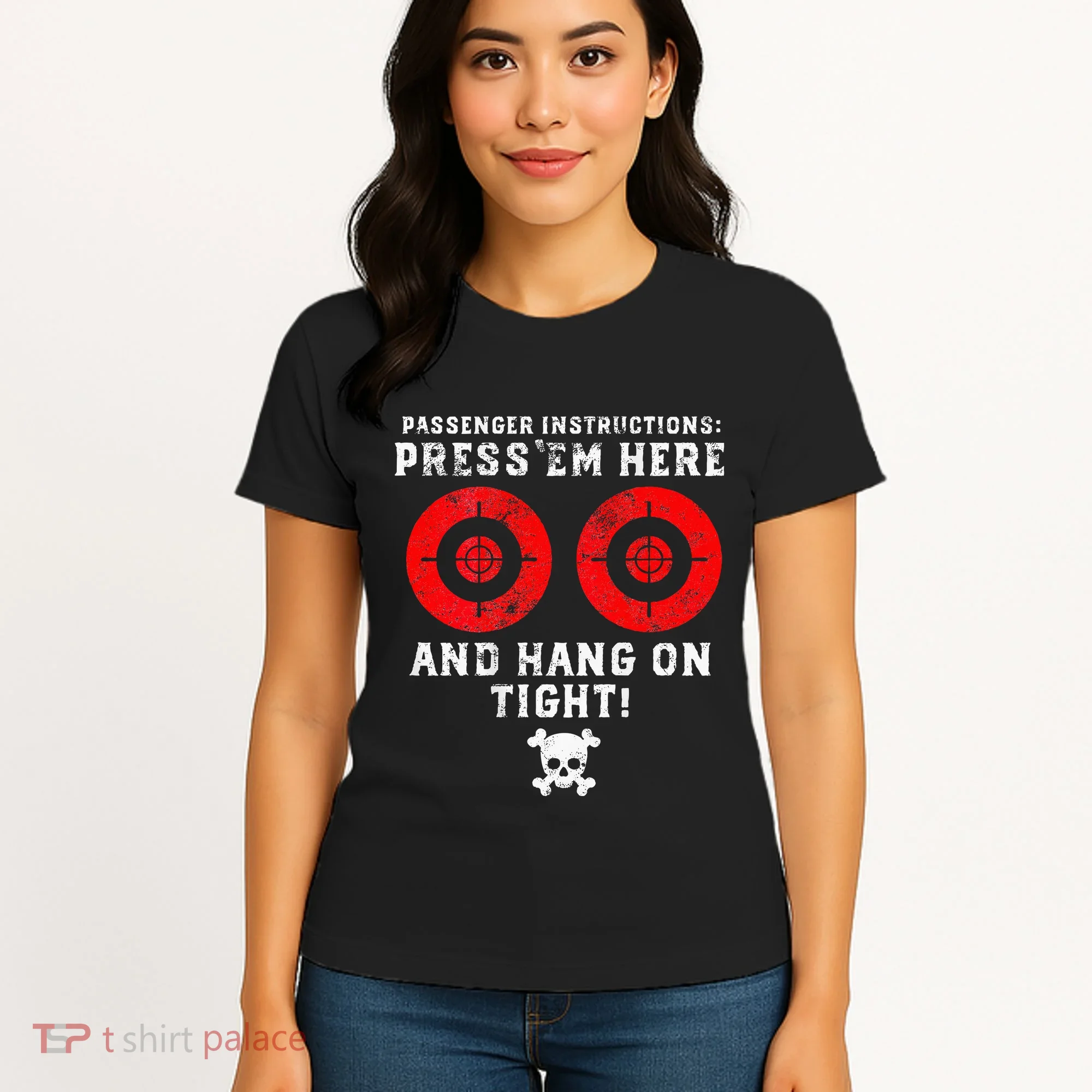 Passenger Instructions Press Em Here Women's T-Shirt