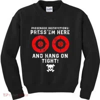 Passenger Instructions Press Em Here Kids Sweatshirt thumb 0