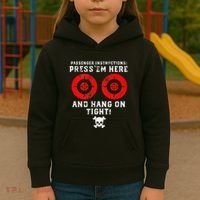 Passenger Instructions Press Em Here Kids Hoodie thumb 3