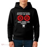 Passenger Instructions Press Em Here Kids Hoodie thumb 4