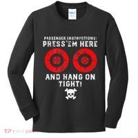 Passenger Instructions Press Em Here Kids Long Sleeve Shirt thumb 0