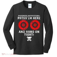 Passenger Instructions Press Em Here Kids Long Sleeve Shirt thumb 0