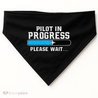 Pilot In Progress Airline Pilot Aviation Aircraft Lover USA-Made Doggie Bandana thumb 0