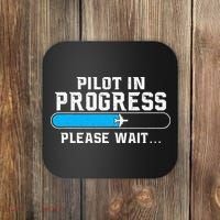 Pilot In Progress Airline Pilot Aviation Aircraft Lover Coaster thumb 0
