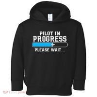 Pilot In Progress Airline Pilot Aviation Aircraft Lover Toddler Hoodie thumb 0