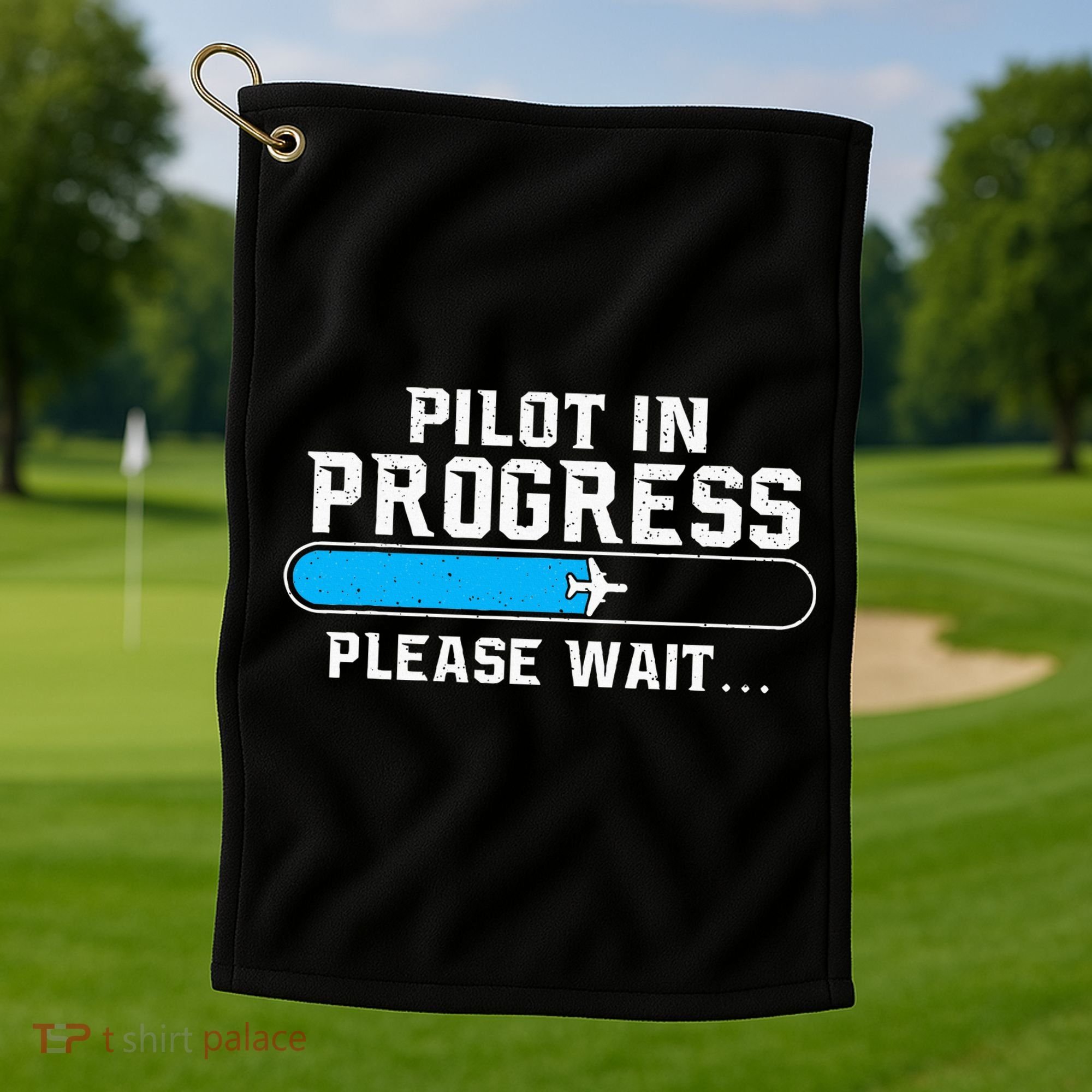 Pilot In Progress Airline Pilot Aviation Aircraft Lover Golf Towel