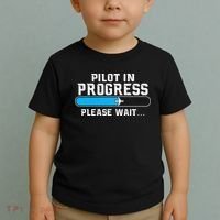 Pilot In Progress Airline Pilot Aviation Aircraft Lover Toddler T-Shirt thumb 2