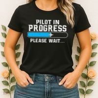 Pilot In Progress Airline Pilot Aviation Aircraft Lover Women's T-Shirt thumb 2