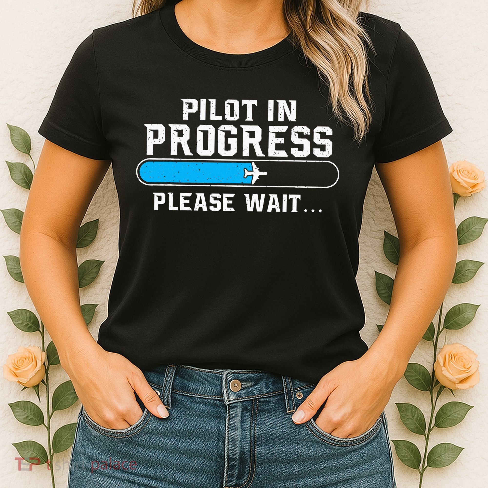 Pilot In Progress Airline Pilot Aviation Aircraft Lover Women's T-Shirt