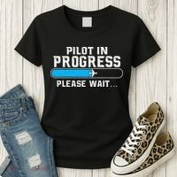 Pilot In Progress Airline Pilot Aviation Aircraft Lover Women's T-Shirt thumb 3