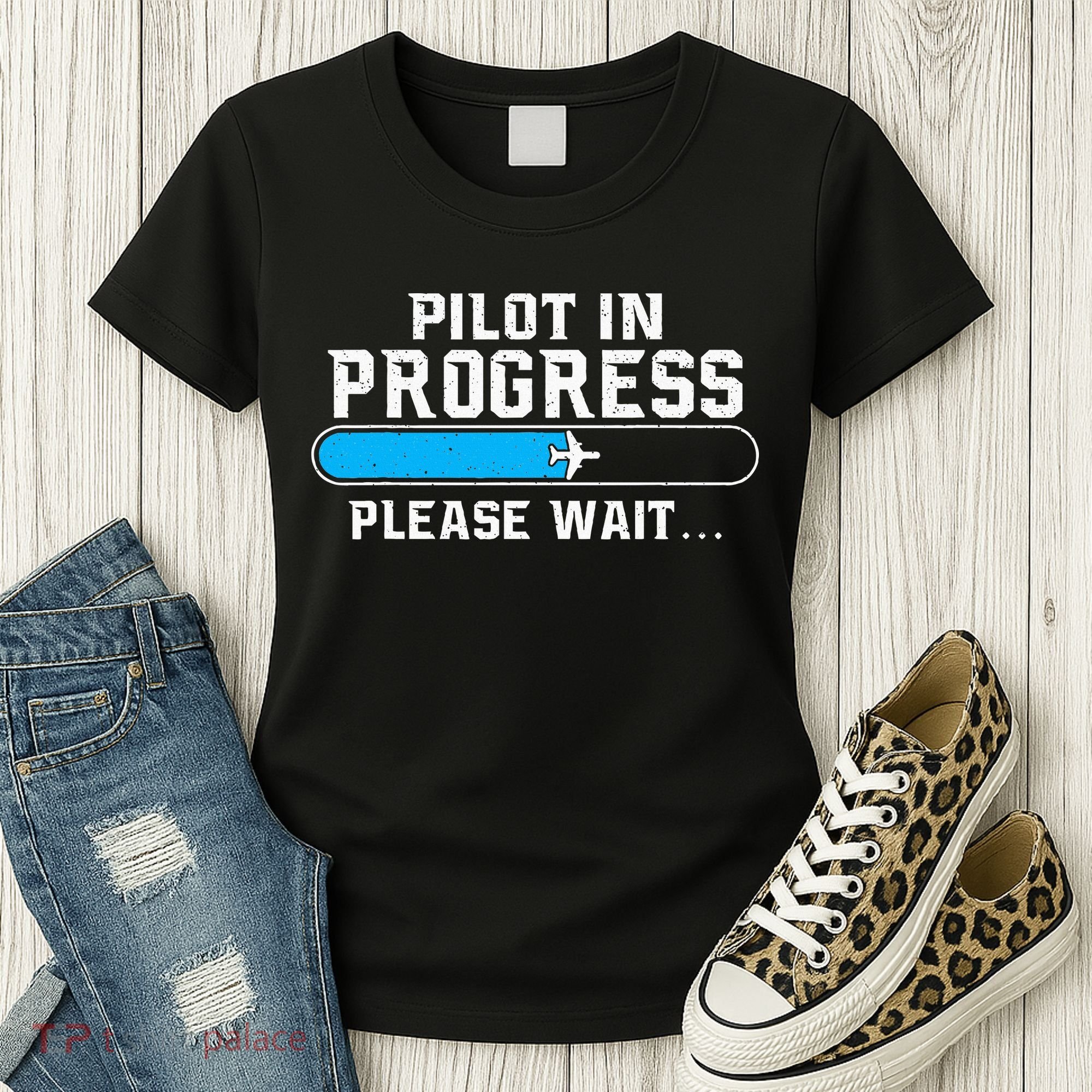 Pilot In Progress Airline Pilot Aviation Aircraft Lover Women's T-Shirt