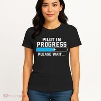 Pilot In Progress Airline Pilot Aviation Aircraft Lover Women's T-Shirt thumb 4