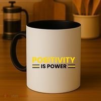 Positivity Is Power Typography Coffee Mug thumb 4