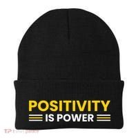 Positivity Is Power Typography Beanie thumb 0