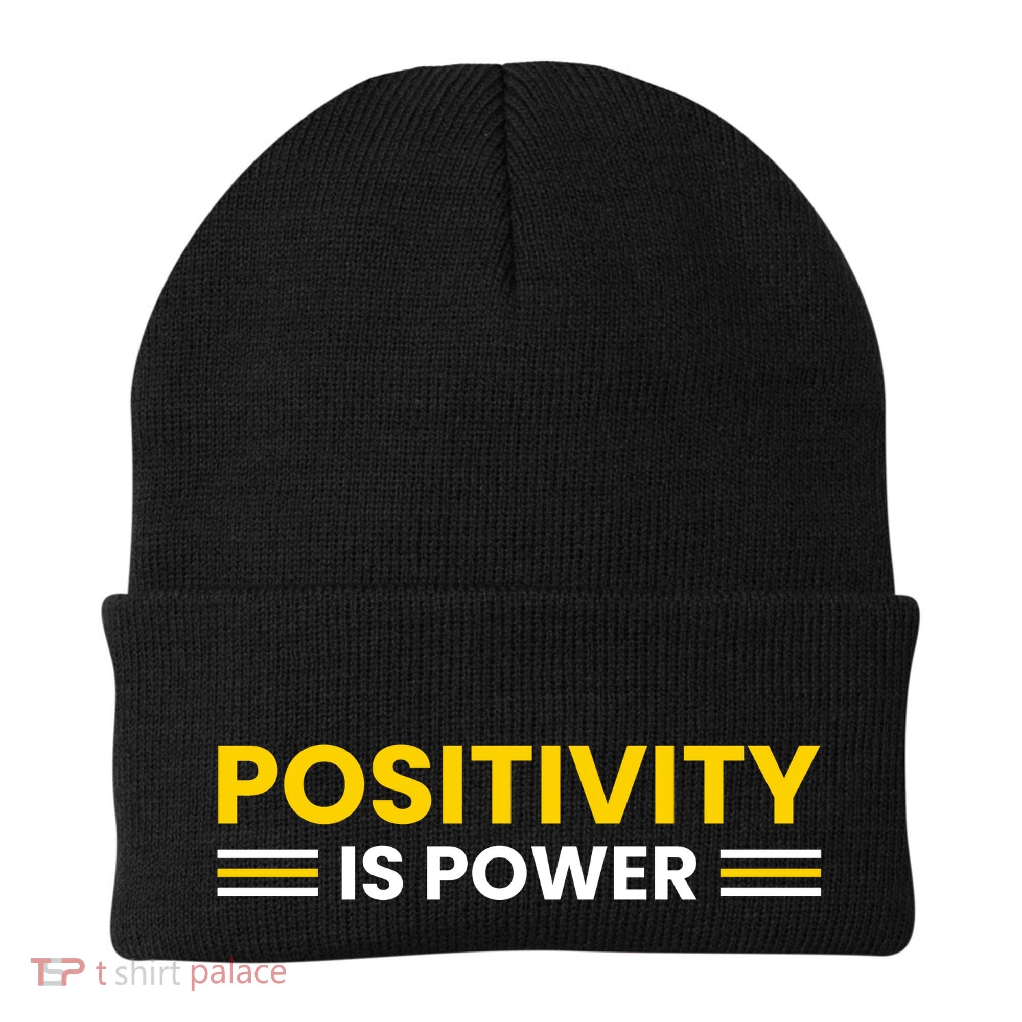 Positivity Is Power Typography Beanie