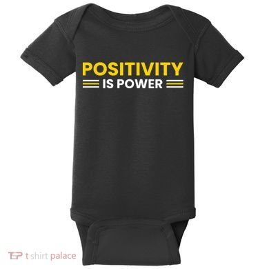 Positivity Is Power Typography Baby Bodysuit