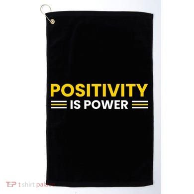 Positivity Is Power Typography Golf Towel