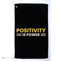 Positivity Is Power Typography Golf Towel thumb 0
