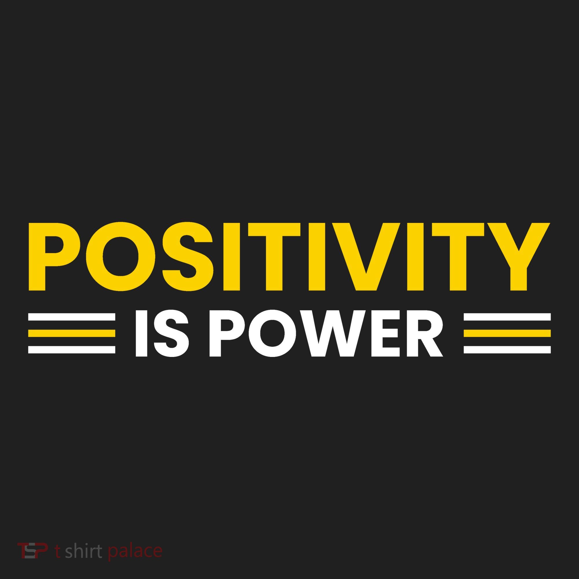 Positivity Is Power Typography Golf Towel