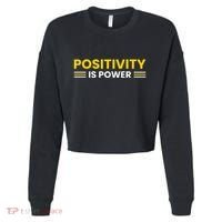 Positivity Is Power Typography Cropped Pullover Crew thumb 0