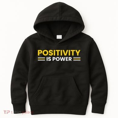 Positivity Is Power Typography Kids Hoodie