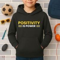 Positivity Is Power Typography Kids Hoodie thumb 2
