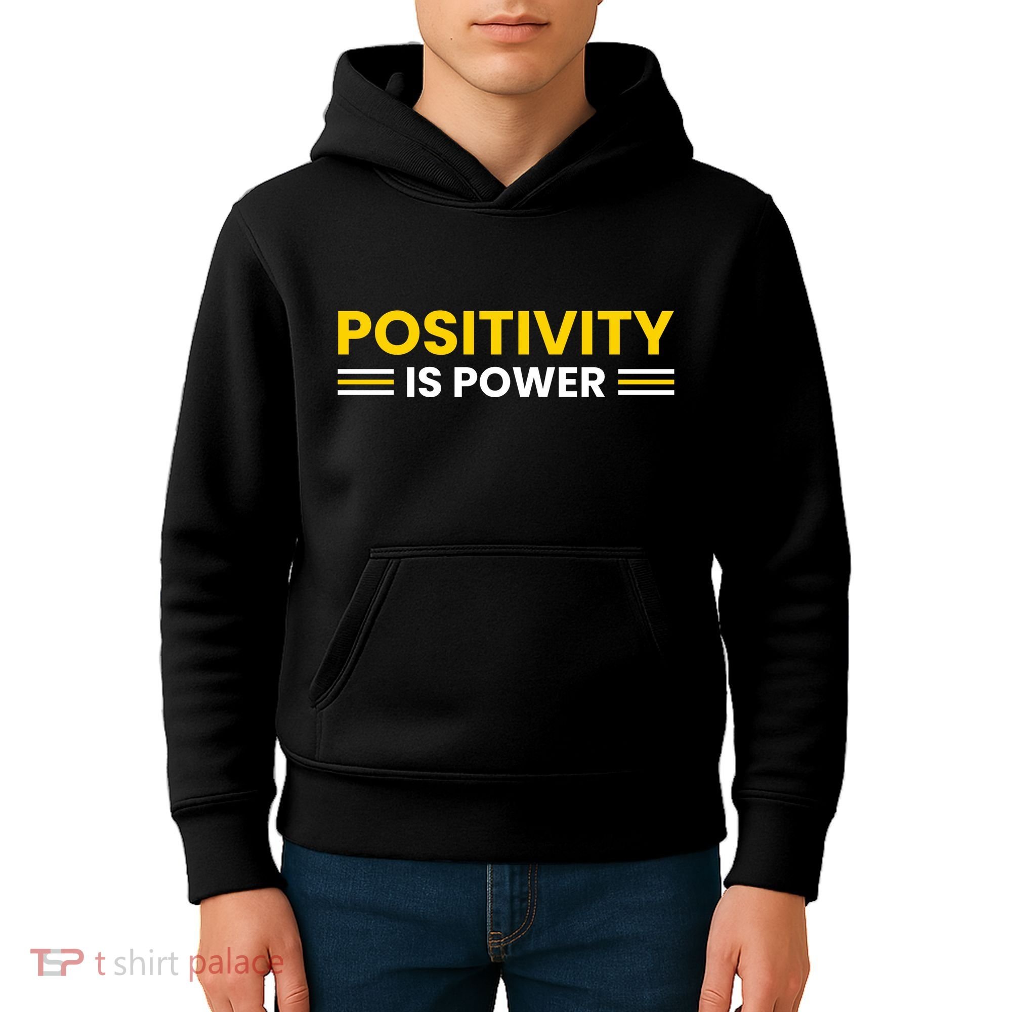 Positivity Is Power Typography Kids Hoodie