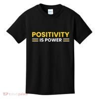 Positivity Is Power Typography Kids T-Shirt thumb 0
