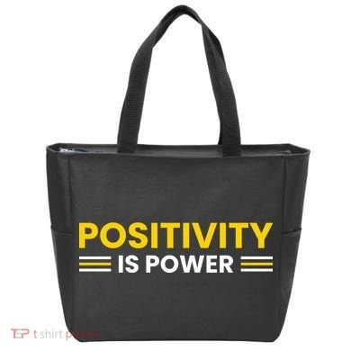 Positivity Is Power Typography Tote Bag