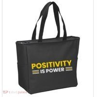 Positivity Is Power Typography Tote Bag thumb 2